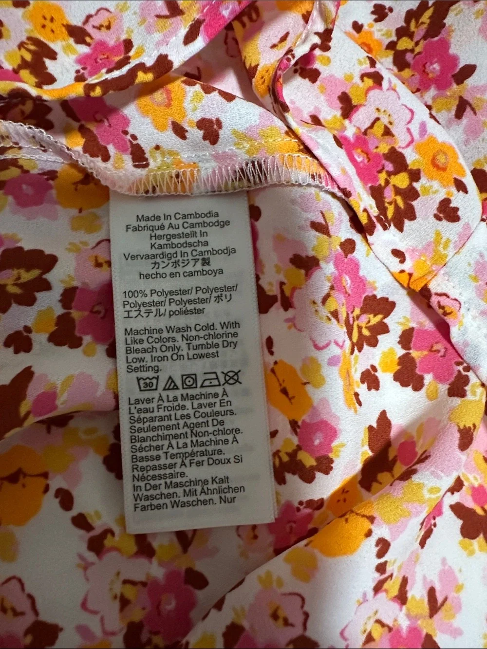J. Crew Pink Floral V-Neck Long Sleeve Blouse Small | Ax